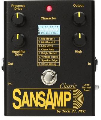 Tech 21 SansAmp Classic Tube Amp Emulator Pedal