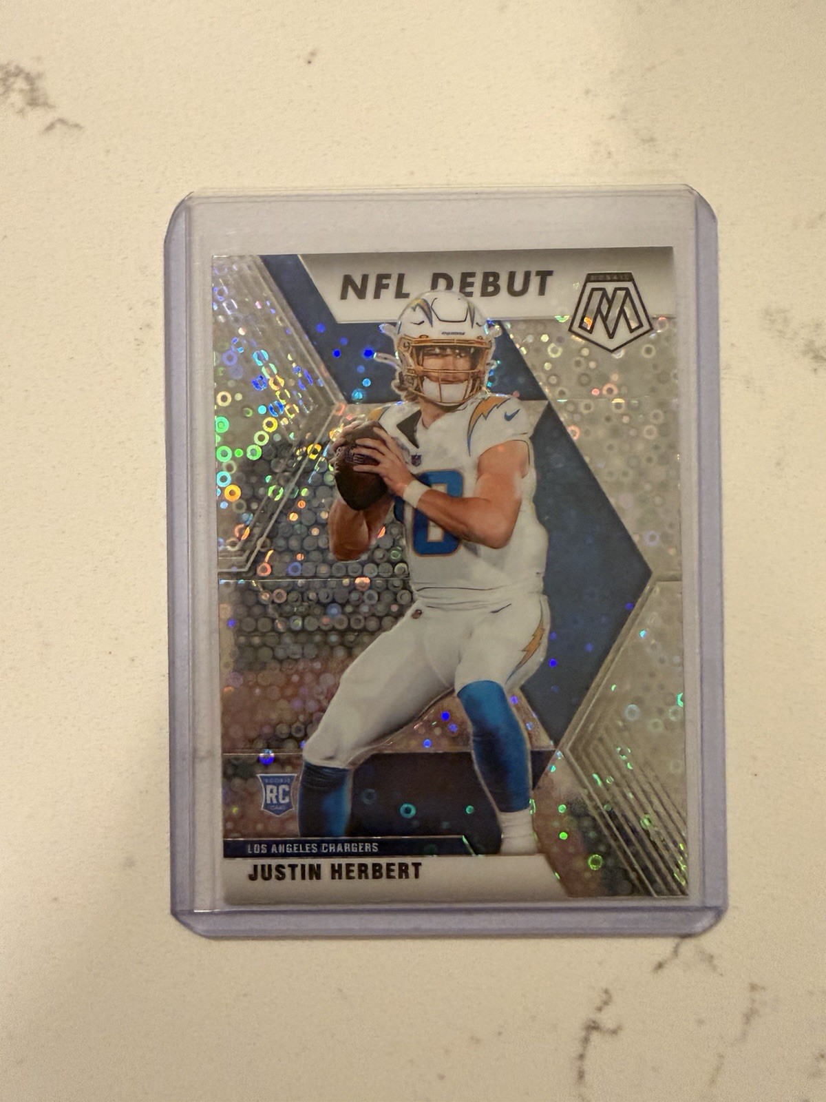 Justin Herbert RC Panini Mosaic Silver Prizm NFL Debut #263 2020 LA Chargers