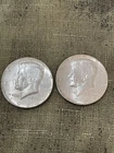Two Kennedy Half Dollar 1964 Silver 50C Coins Uncertified Circulated US Coins