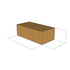 20 12x6x4 Kraft Brown Corrugated Shipping Boxes 32 ECT Single-Wall New