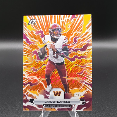 2025 Topps Resurgence Football- Jayden Daniels- Orange Power Surge /25