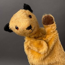 CHAD VALLEY Sooty Bear Hand Puppet  1950s British Mohair Vintage UK Toy