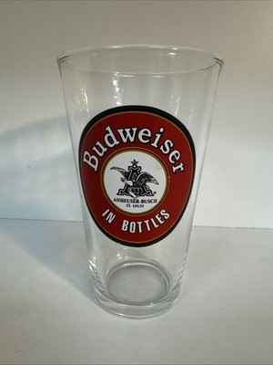 Budweiser Pint Glass Featuring  Budweiser In Bottles'' design