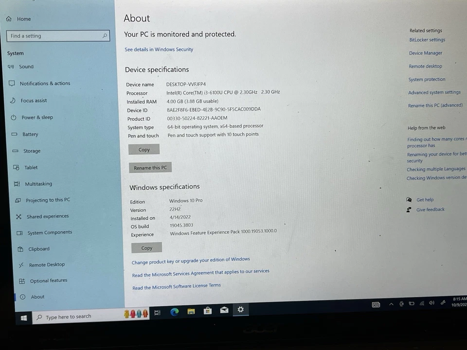 Acer Switch Alpha 12 N16P3 Intel Core i3-6100U 2.30GHz 4GB RAM 128GB SSD #4 - Imagem 2 de 4