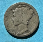 1919-D Mercury Dime. 90% Silver. Good Condition. Charity Auction/Animal Rescue.