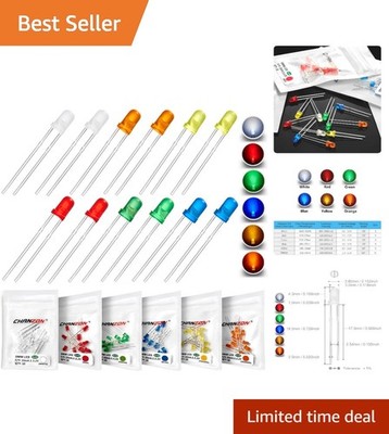 Colorful 3mm LED Lights - Pack of 60 with Long Working Life and Low Power Usage