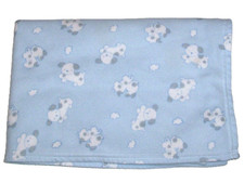 VTG Koala Baby Blue Gray White Fleece Clouds Puppy Dog Blanket Security 30x40"