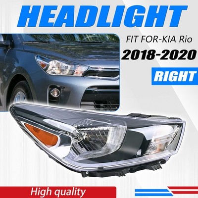 Headlight for 2018 2019 2020 Kia Rio Passenger Side 92102-H9000 Halogen w/Blubs