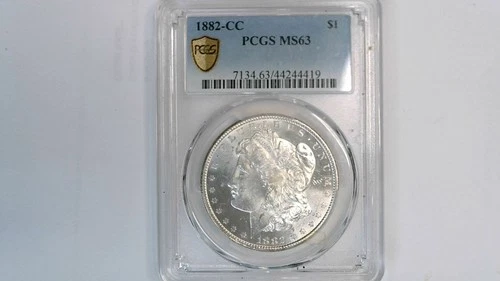1882 CC Morgan Silver Dollar PCGS MS 63