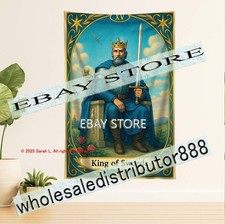 King of Swords Tarot Card Wall Tapestry Minor Arcana Decor 39X59 in
