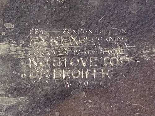 Pyrex Vintage #234 Caserole Baking Dish 4.8Qt 4.5L 15x10x2in