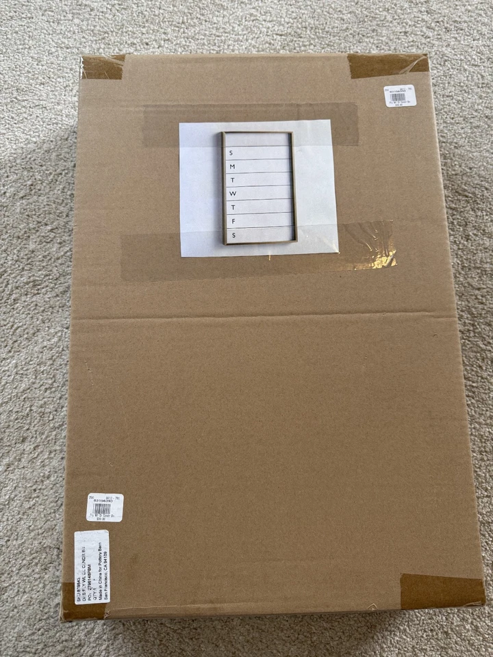 Pottery Barn Foley Whiteboard Magnetic Calendar in Brass NEW in Box - Image 2 of 4