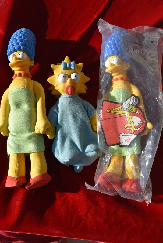 MARGE and MAGGIE SIMPSON DOLLS set of three BURGER KING Promo THE SIMPSONS