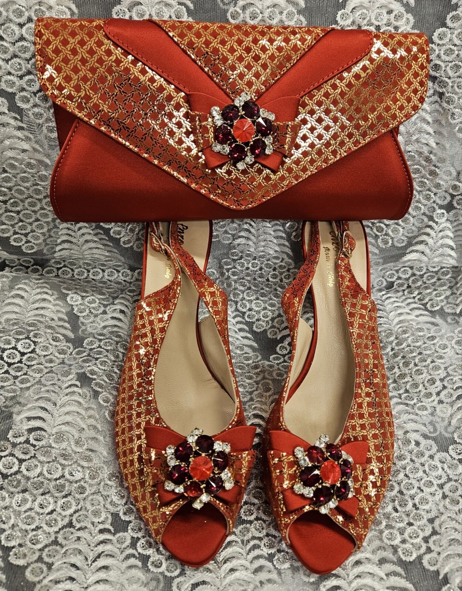 Original Italian Leather Women Shoe and Bag Matching (Size 42)