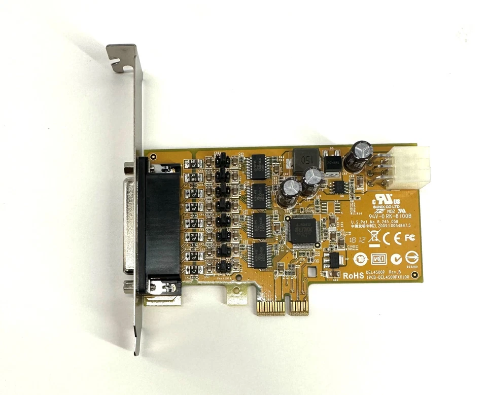 Новая последовательная плата SUNIX DEL4S00P 4 порта RS-232 PCI Express DPN 8PN32 - Изображение 2 из 4