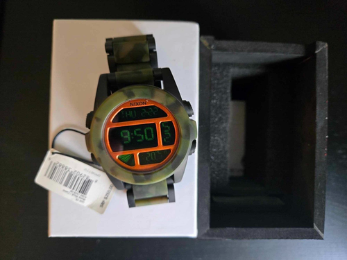 Nixon The Unit SS Men's Wristwatch Matte Black/Camo A360 1428 - Picture 2 of 4