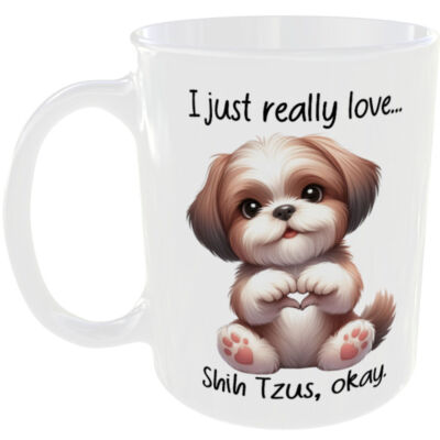 I LOVE SHIH TZUS TASSE HERZ HUNDERASSE BESITZER LIEBHABER KAFFEE TEETASSE GESCHENK TZU HUNDE