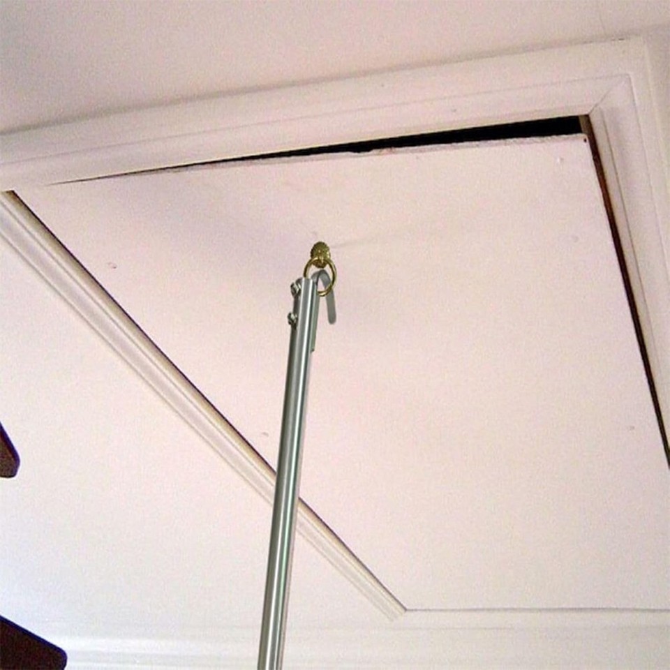 Gancio Estraibile Per Soffitta - Asta Aprifinestra Con Gancio Cromato Per Velux - Foto 10