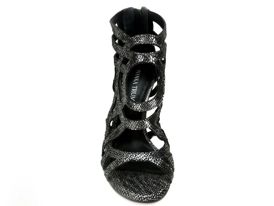 Sandalias de vestir Ivanka Trump para mujer Despina gris estaño/plateado cuero talla 6 M Foto 2 de 4