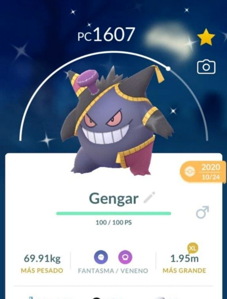 Pokémon Go - Shiny Gengar Tricks & Treats Costume - Mini PTC 80K Stardust