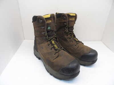 DAKOTA Men's Traction on Demand 8'' Comp Toe Comp Plate WP Boots 8519 Brown 13M