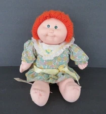 1987 Cabbage Patch Kids Female Doll ~ Long Red Hair and Floral Dress
