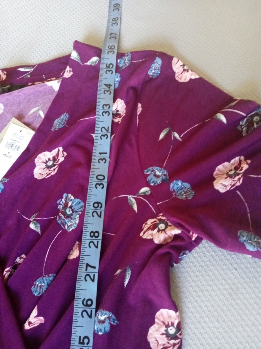 banana republic purple floral dress Banana Republic Floral Dress Women Size 10 Purple V Neck Cap Sleeve