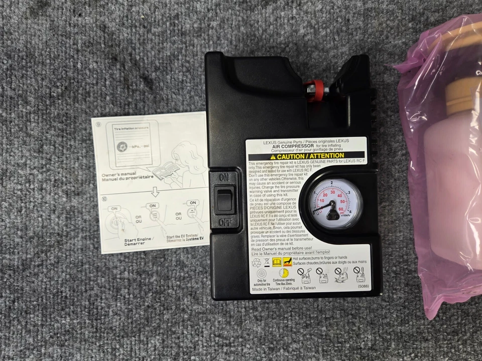 Kit de herramientas compresor de aire neumático montaje lexus 15-22 rc-f rc350 rc200 oem Foto 3 de 4