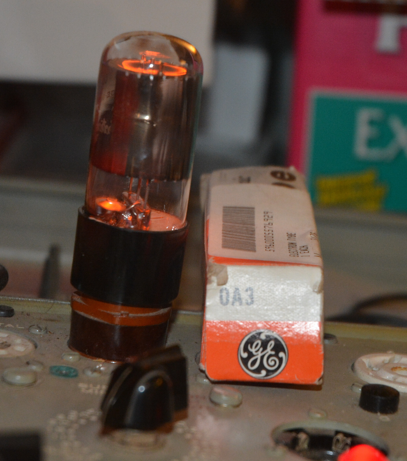 GE 0A3 NOS Vacuum Tube Tested Good on TV-7D/U Tester