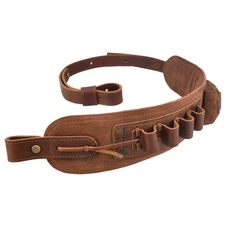 16Guage Hunting Cowhide Suede Leather Shotgun Sling , Shotgun Strap