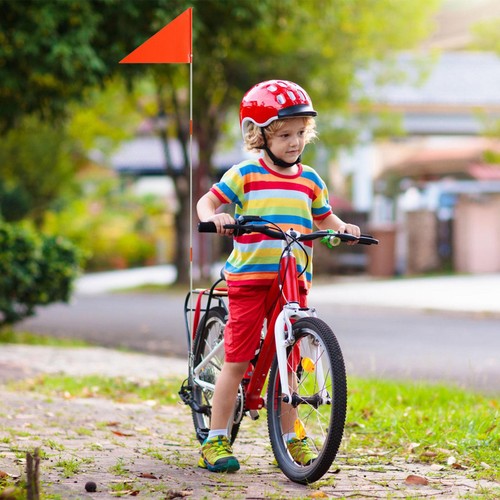 Bike Safety Flag With Fiberglass Pole - Bicycle Trailer Safety Flag - Picture 4 of 6