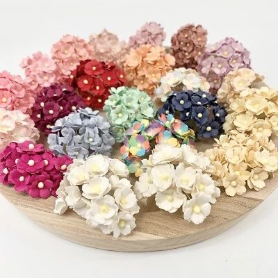 Mulberry Paper Flower Full Size Sweetheart Blossoms x 20 - Over 20 Colours