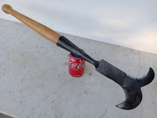 Vintage Steel Brush Axe Gaff Knife Pruning Old Farm Tool Rarity Two Blade - Picture 7 of 17