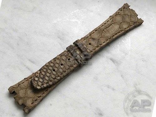Correa de cuero pitón dorado Pitone para Audemars Piguet roble real 15300 15400 - Imagen 2 de 2