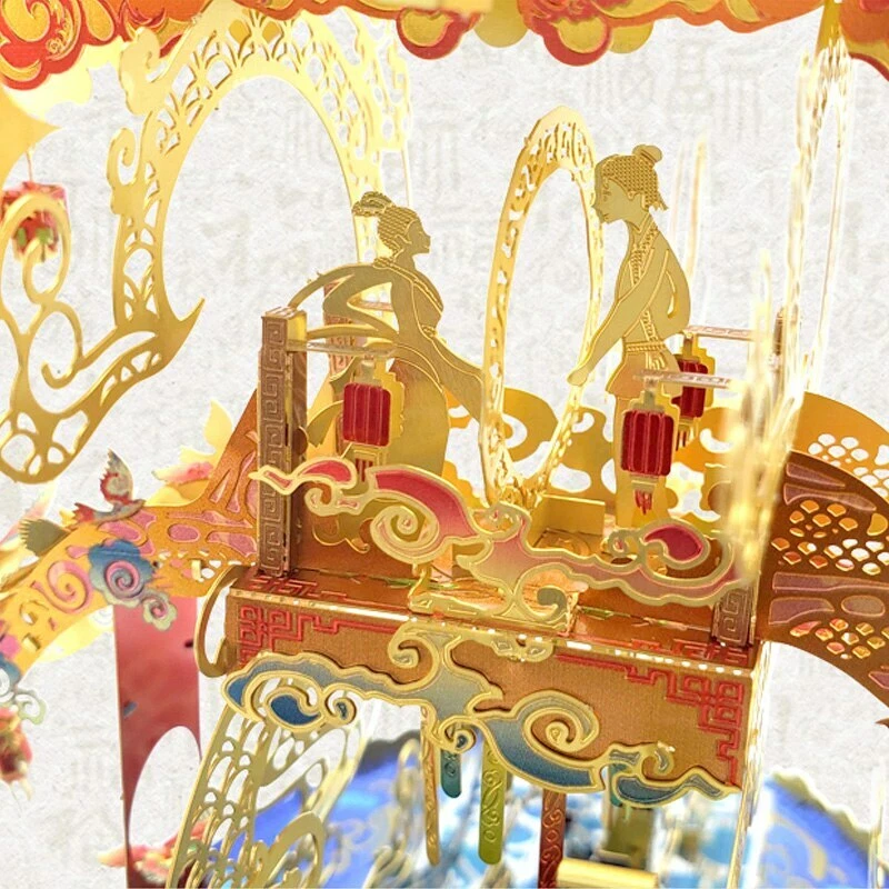 Rompecabezas de metal 3D puente urracas modelo de construcción hágalo usted mismo ensamblar rompecabezas juguetes para adultos Foto 3 de 4