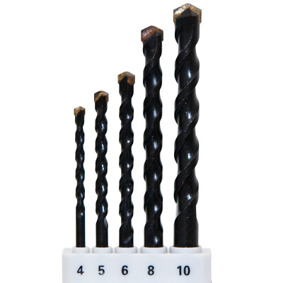 5 tlg Granitbohrer Set für PROFI Ø 4 / 5 / 6 / 8 / 10 mm Steinbohrer Betonbohrer