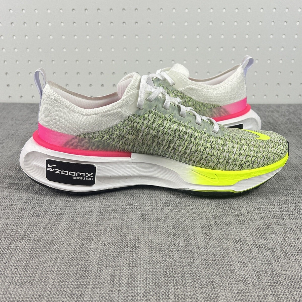 Nike ZoomX Invincible Run FK 3 White Volt Running Walking FN6821