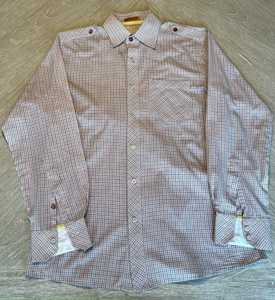 Sovereign Code Mens Long Sleeve Black Red Plaid Button Up Down Shirt Size M - Image 2 of 4