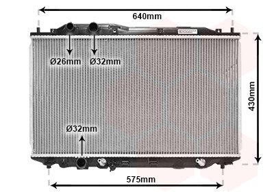 VAN WEZEL Radiatore Motore 01002119 Per ALFA ROMEO GIULIETTA (940) - 2