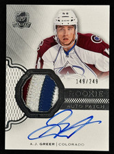 2016-17 UD The Cup A.J. Greer Rookie Auto Patch /249 #125 4 Color Patch