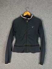 Nike Dri Fit Training Jacket Womens Medium Black Long Sleeve Full Zip Outdoor