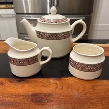 BHS AZTEC TEAPOT Set With Creamer Mug And Sugar Pot