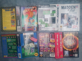 Lot of 11 Sega Saturn and Sega Genesis Cover arts and manuals only