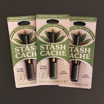 Stash Cache Three Pack - Handlebar Storage Solution Fits Most Bikes - Odor Free 