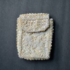 Vintage Beaded Sequin White Card Cigarette Case