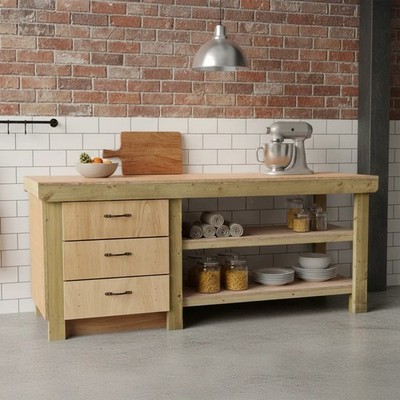 Werkbank Tisch Garage Aufbewahrung Holz Werkstatt Werkzeug Lager Schrank Schubladen MDF