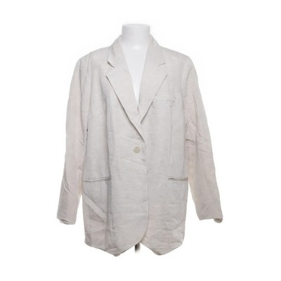 H&M Premium Quality, Blazer, Größe: XL, Beige, Leinen/Viskose/Polyester #aLP