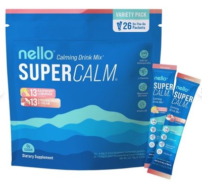 Nello Supercalm Drink Mix Variety Pack 26 Count EXP 10/2027