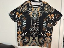 Graphic Design Ethnic Men  s 2 PC Set, Colorful Polyester Material Short set