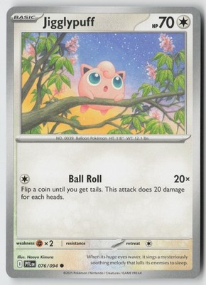 Jigglypuff Pokemon ME02: Phantasmal Flames 076/094